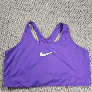 Nike Size 3XL Womens Purple Active DriFit Wireless Unlined Racerback Sports Bra